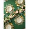 Gold Flower Pattern Round Placemats