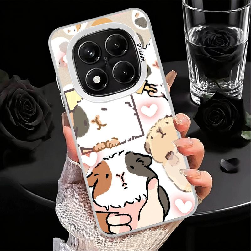 Cartoon Cute Hamster Soft Phone Case for Samsung Galaxy S24 S25 FE S26 Edge S23 Ultra S22 Plus S21 + Shockproof Cover Back Shell