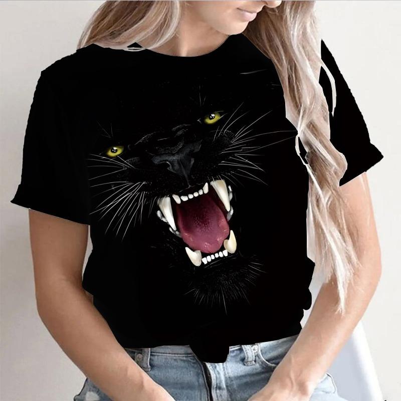 

Women s 3D Prints Cat T-Shirts Short Sleeve Tee Tops 3D Prints O-Neck T- Shirt Summer Casual Women s Clothing Apparel XS