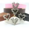 Trendy Waist Belt Chain Punk Heart for Casual Costume Belt for Jeans Dress