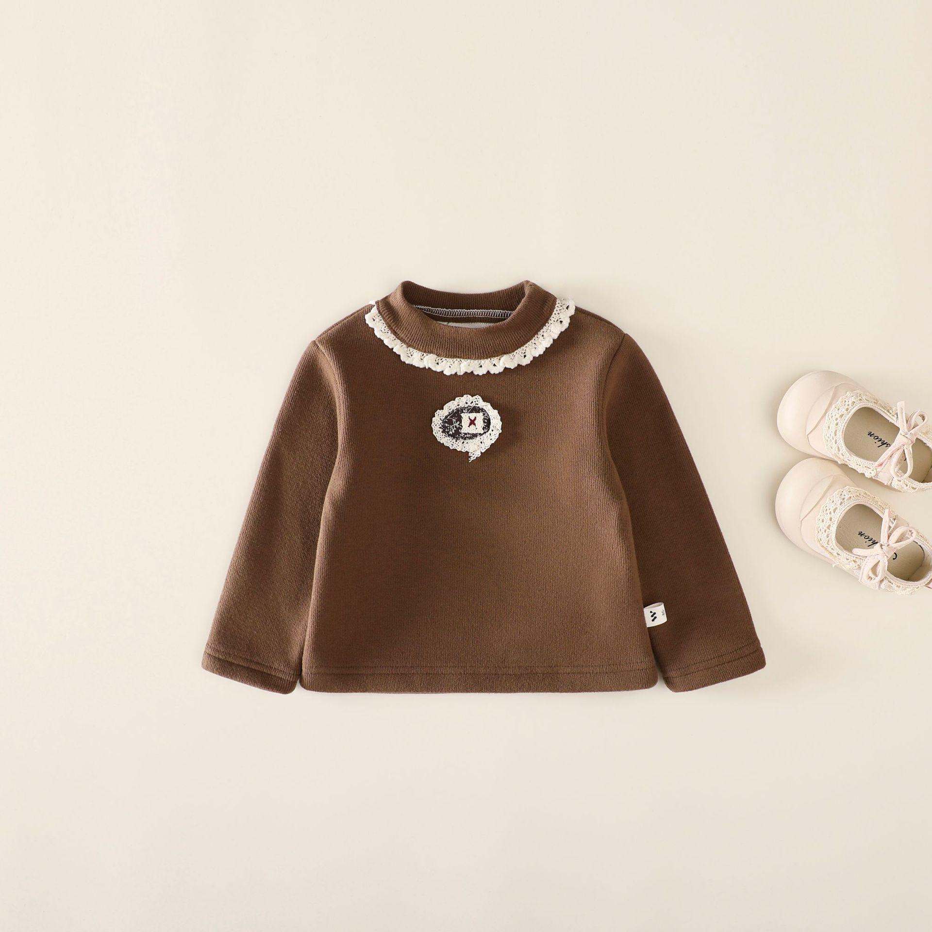 Девочкина толстовка с начесом из бархата, эластичная, для осени/зимы 120 cm