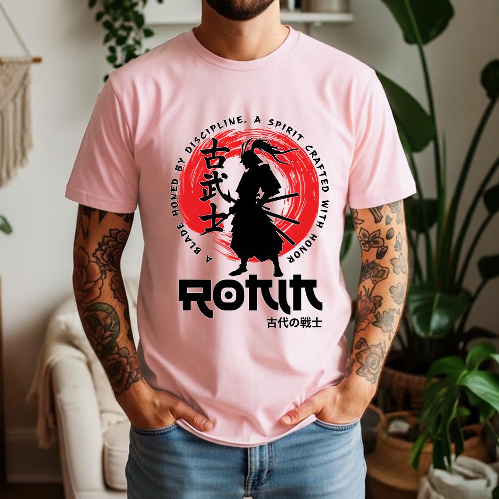 2026 Unisexs Casual Oversize Tee 100 Cotton Ancient Warrior Samurai Japanese Bushido Summer Short Sleeve