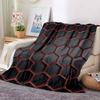 Hexagon Flannel Blanket Throw Blanket Soft Warm Sofa Bed Camping home Decor Unique Christmas Gift C92680