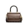 Rogue 22 Lock Closure Leather Shoulder Crossbody Handbag Small Women Handbag Dark-Brown C6860-B4VIZ