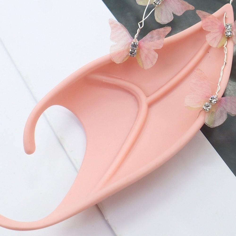 Pearl Zinc Zinc Alloy Halloween False Ears Forest Butterfly Latex Ear Cuff Jewelry  Dress Up