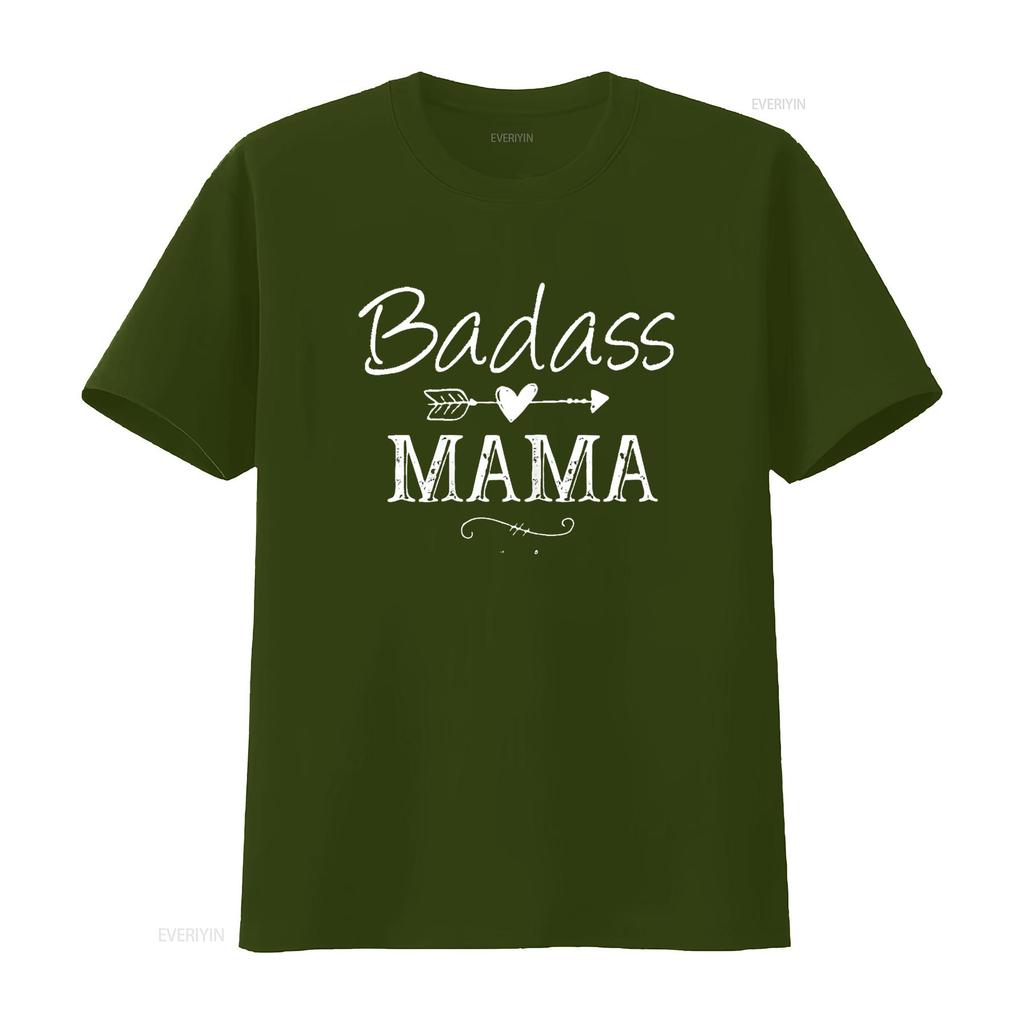 Womens Badass Mama Christmas Strong As A Mother Funny Mom T Shirt Black 2XL Vintage Washed Soft Stretched Versatile Comfortable