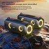 Rockmia 10w RGB LED Lights Speaker EBS-045  Bluetooth 5.0 Portable Wireless Music Player Micrphone TF Card Shoulder Strips