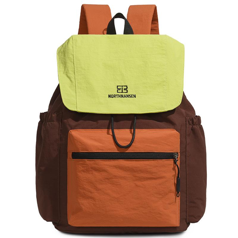 Уличный рюкзак с цветовым контрастом, унисекс, легкий, для commuters оранжевый