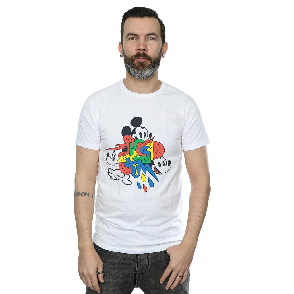 Disney Mens Mickey Mouse Vintage Arrows T-Shirt