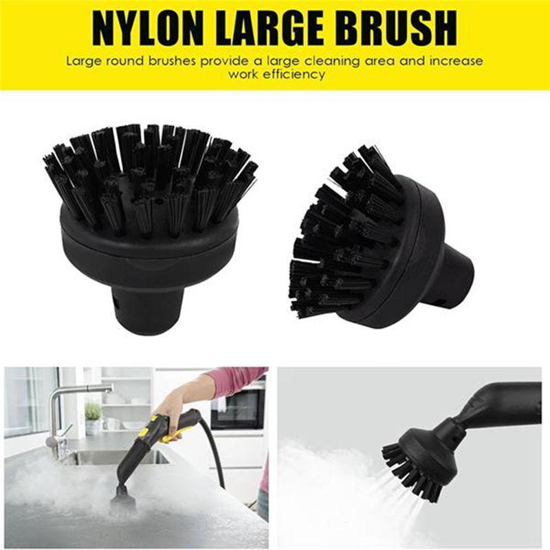 AEE4-Window Nozzle Scraper Round Brush Steam Set For Karcher SC2 SC3 SC4 SC5 SC7 Steam Cleaner Part Remove Stubborn Stain