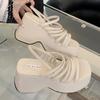 Comfortable Narrow Band Platform Women Sandals Summer Ankle Strap High Heeled Slippers New Fashion Non-slip Beach Casual Shoes
