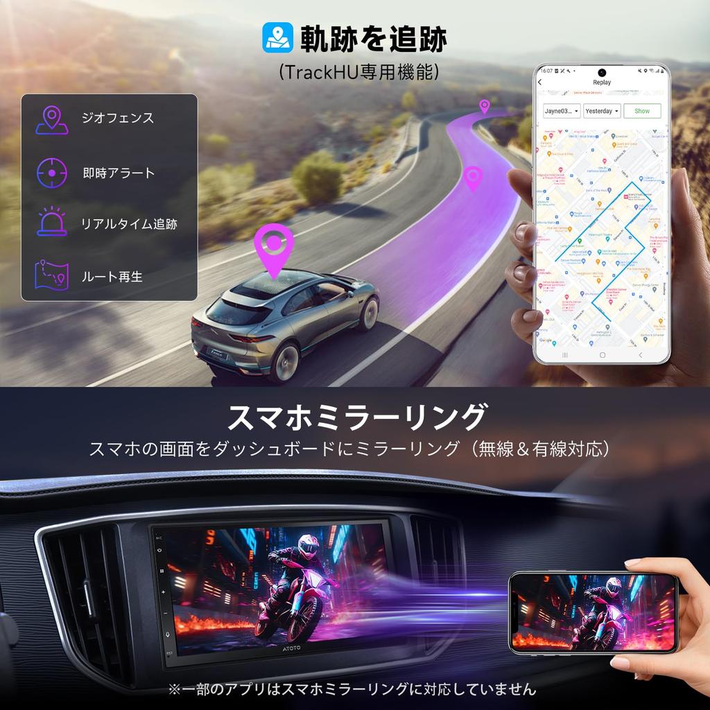 ATOTO A5L Android 2DIN Displej Autonavigace 7 Bezdrátové Android Auto Bezdrátové GPS Zadní kamera Audio, palec, & CarPlay, WiFi/BT/USB Tethering,