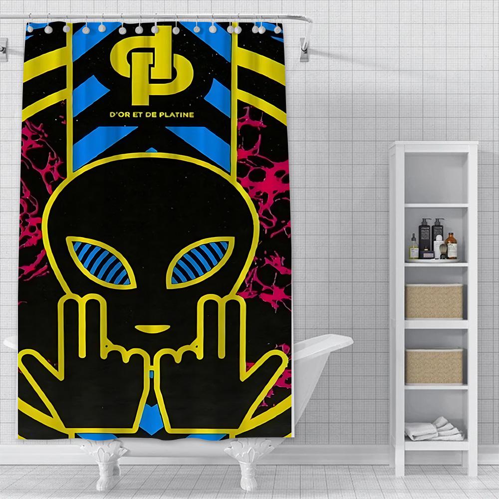 Shower Curtain Waterproof Polyester Fabric Paint Colorful Bath Curtains Jul Rapper Home Bathroom Decor Curtain With Hook