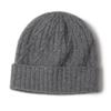 Women's Pure Cashmere Cable Knit Beanie - Warm, Windproof with Ear Protection for Autumn/Winter