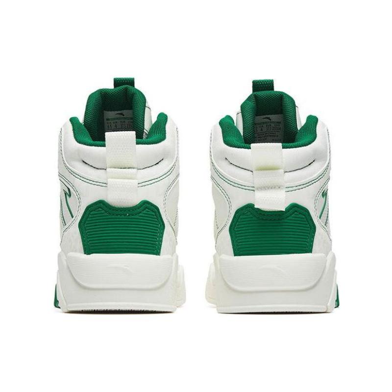 Anta Lieyan3.0 Slip-Resistant Cushioning Wear-Resistant High-Top Skateboard Shoes White Green Sneakers 112248088-10