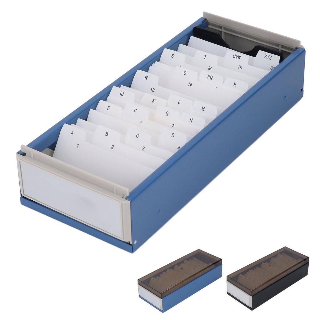 Karteikartenhalter für 800 Visitenkarten, A bis Z, Kartenhalter, Organizer mit hoher transparenter Co