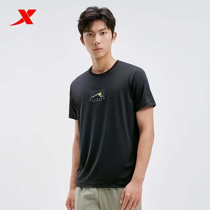 Xtep Men's Versatile Sport Short Sleeve Knit T-Shirt