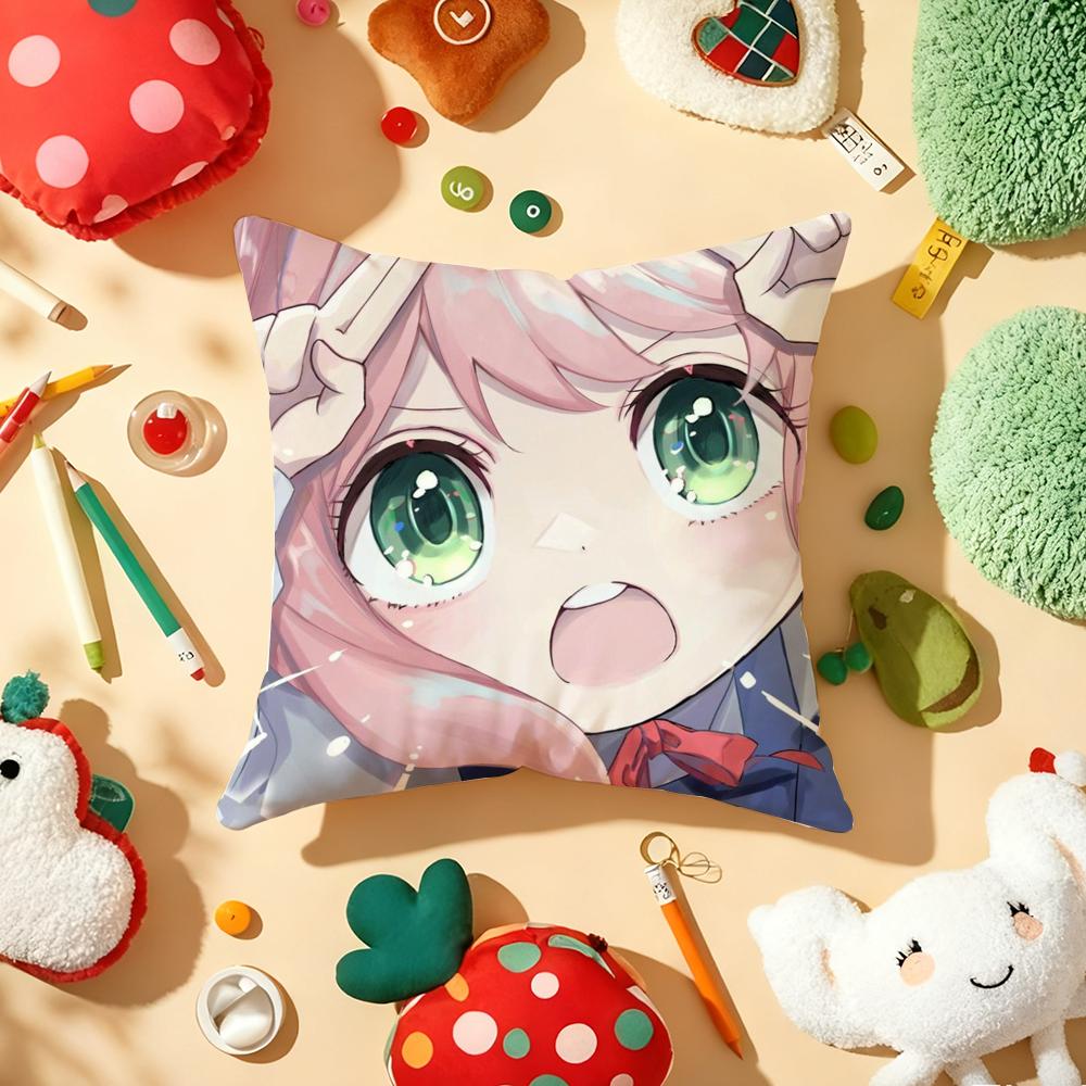 Anime Cute S-Spyx Family Pillow Case Plush Fabric Soft Double-Sided Printed Sofa Warm Winter Home Gift Cushion Cover