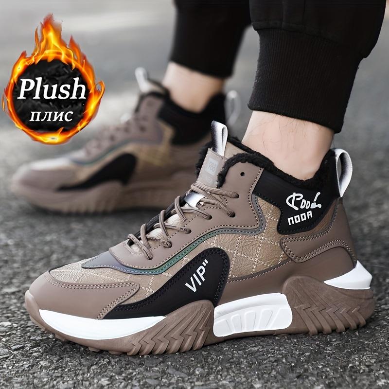 Men's Winter Snow Boots with Plush Lining Shoes for Outdoor Sports, Hiking, Travel and Camping Gear