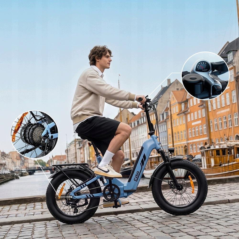 AGILERIDE 20" Electric Bike EB8-B 48V 15Ah 250W – 144 Km Range, 25 Km/h – with App and LCD