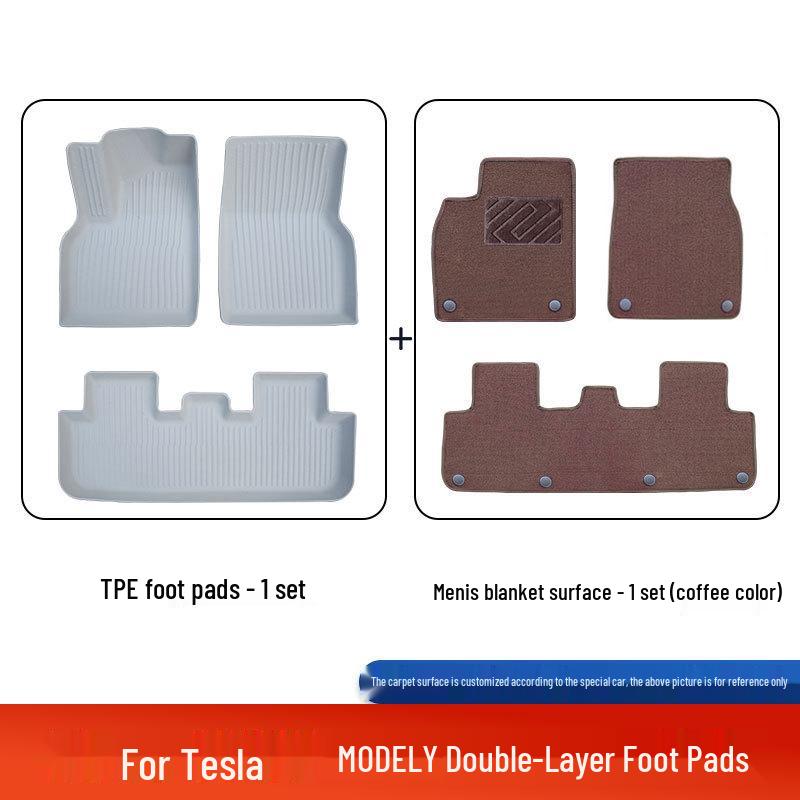 Compatible Tesla Model Y Refresh Floor Mats: 25 Models of TPE Trunk & Car Mats