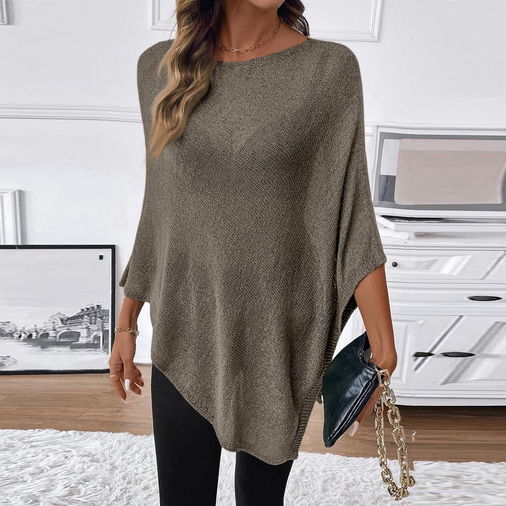 Damen Leichte Strand-Übergangsjacke Kurzarm Durchbrochen Lockerer Sitz Lässiges Sommer-Pullover-Top für Urlaub Reisen
