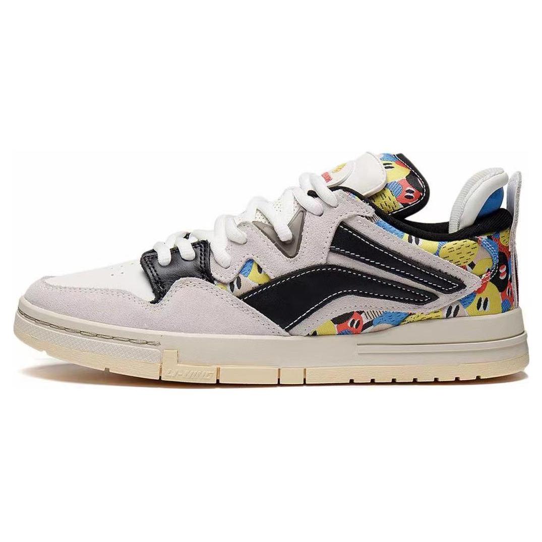 

Новые низкие кеды LiNing Wave Pro с противоскользящей износостойкой подошвой для скейтборда, женские, бело-черные AECS036-1 35.5