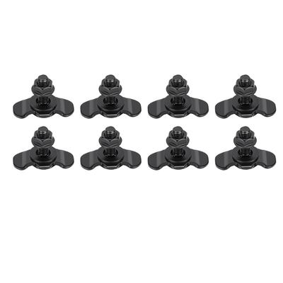 8PCS L Track Double Lug Threaded Stud Nut Fittings M8x30 6000lb Load Capacity Double Lug Threaded Stud Nuts for Pickup