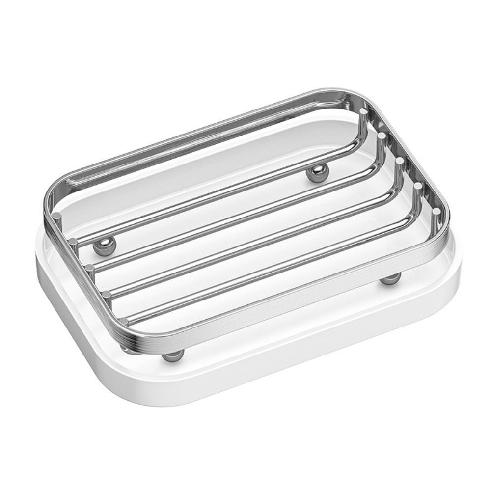 Anti-rust Stainless Steel Soap Holder Self Draining Soap Sponge Tray Soap Container  Draining Soap белый
