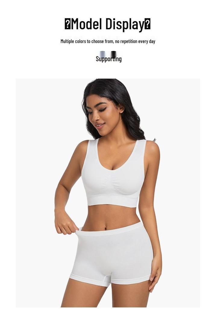 Plus Size Women's Wire-Free Sports Vest with Anti-Shock and Side Bust Control