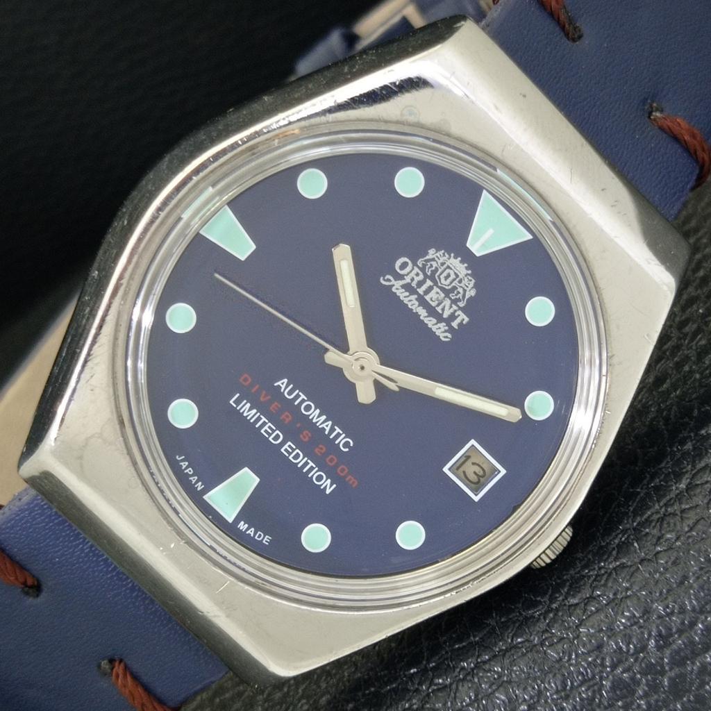 

ВИНТАЖНЫЕ МУЖСКИЕ ЧАСЫ ORIENT AUTOMATIC 46943 ЯПОНИЯ С СИНИМ ЦИФЕРБЛАТОМ a701841-5 R207-a701841