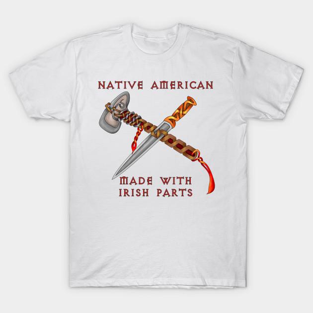 Men Black Print T-shirt Native American/Irish No-Cut Transfer Paper Print Cotton Tshirt XL