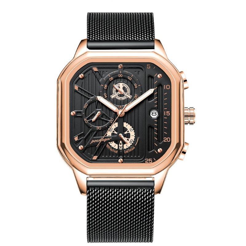 Top Neue Wasserdichte Leuchtende Multifunktionale Herrenuhr Mode Quarz Elegante Armbanduhr