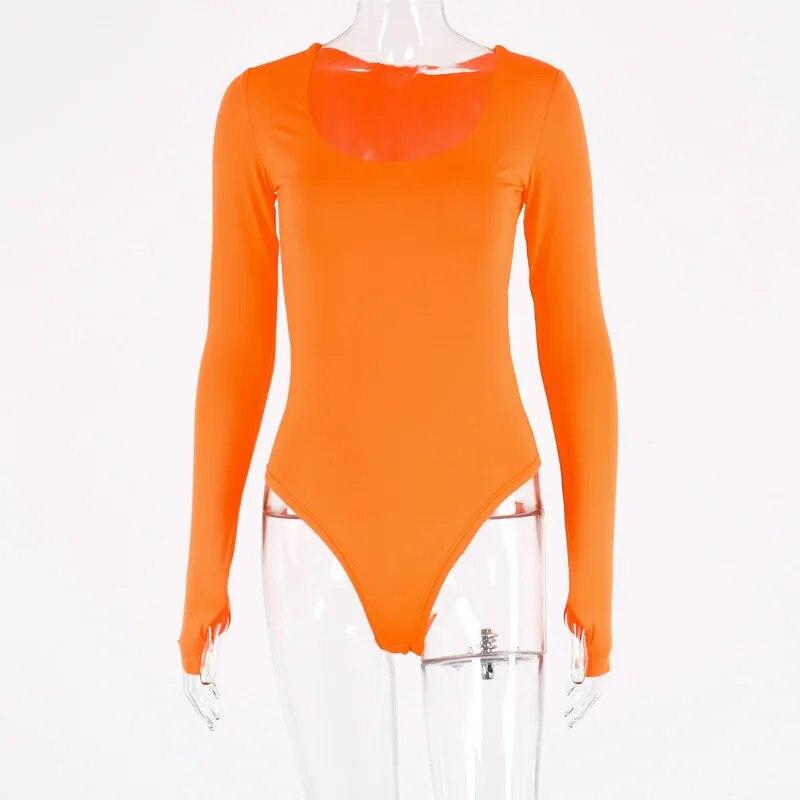 Sexy móda Dámská kombinéza s dlouhým rukávem Jarní O Neck Bodycon Playsuits Rukávy Ležérní Y2k Body Outfits Oblečení 30628