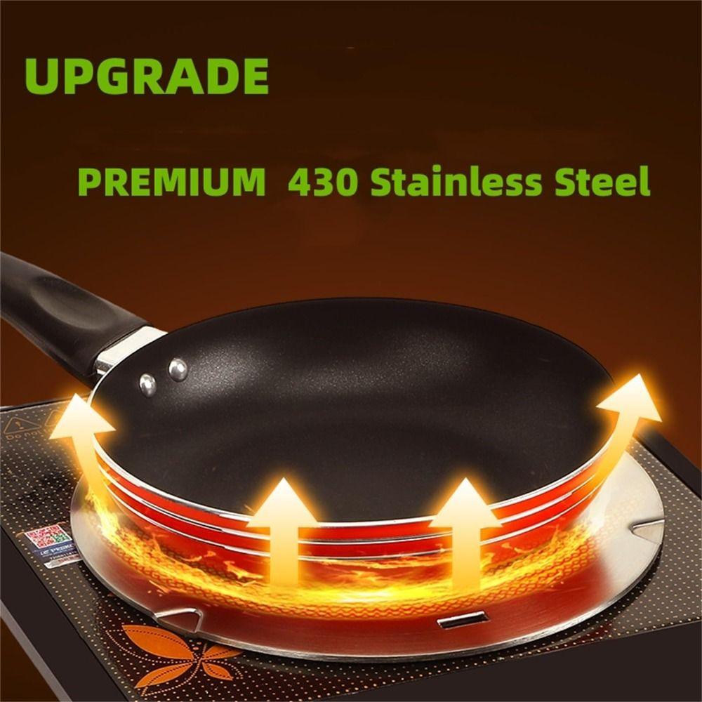 16/20/24/28 ס"מ פלטת הולכת חום לכיריים אינדוקציה, דיסקית העברת חום מפלדת אל-חלד, משטח בישול