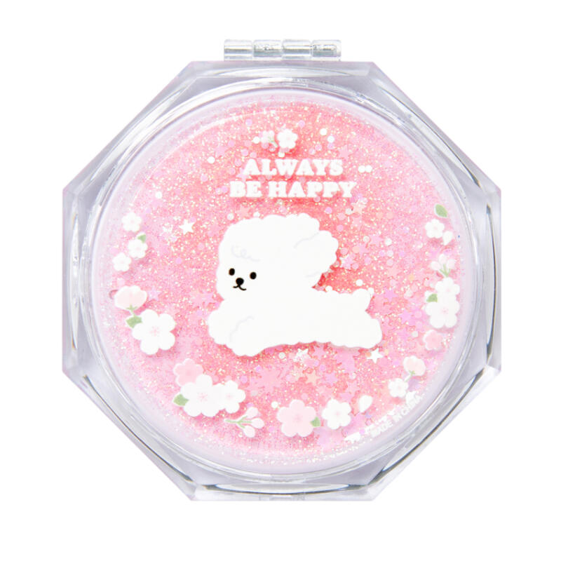 Bichon Transparent Glitter Dual Hand Mirror (12001809)