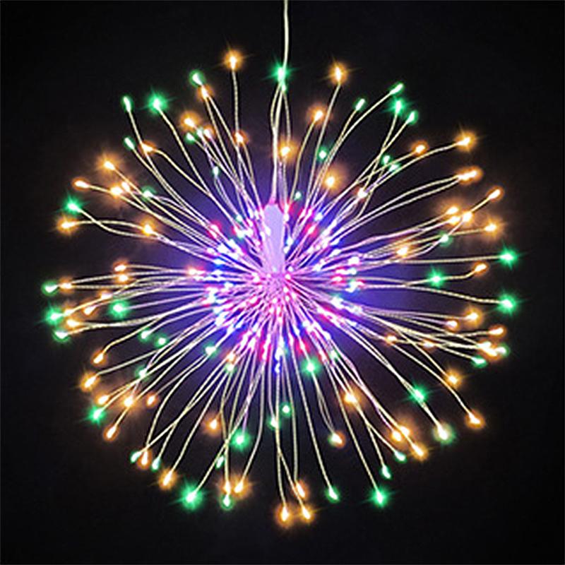 White  Multicolored Outdoor Led Star Light String Battery Box Dandelion Light Christmas Decor Holiday Celebration Room Layout