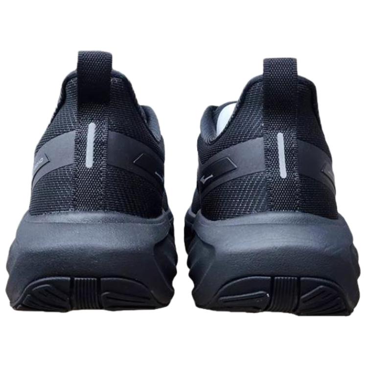 Erke Simple Comfortable Shock Absorbing Breathable Lightweight Low Top Running Shoes Men sneaker Black 11125303046-012
