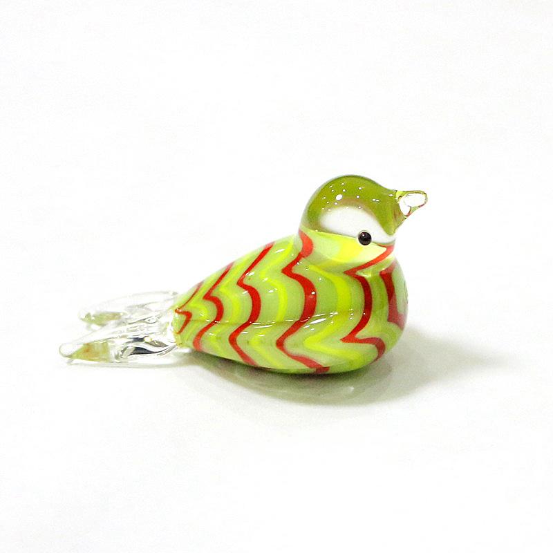Miniature Murano Glass Bird Decorative Figurine Japan Style Home Fairy Garden Decor Accessories Lovely Handmade Animal Ornaments