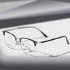 Brand Half-frame Glasses Frame Fashion Alloy Square Eyeglasses Classic Eyebrow Line Design Male Ultralight Business Spectacles