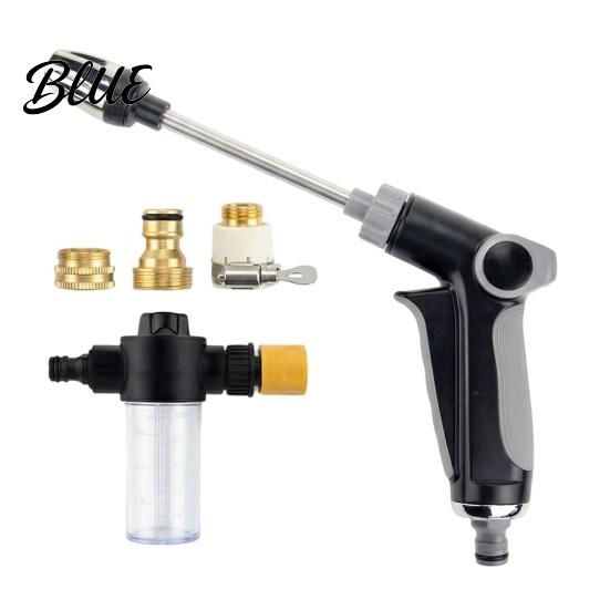 No Power Cleaning Nozzle Garden Hose with 360-degree Adjustable Spray High Pressure Water Jet Spray Universal 3/4" Thread for Car Wash & Garden