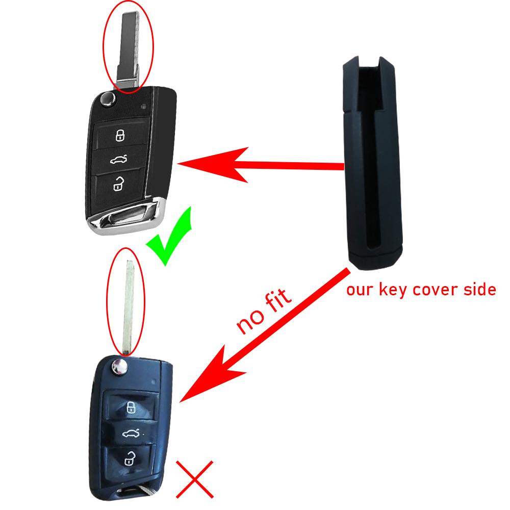Silicone Car Accessories Key Case Cover for Volkswagen Golf 7 Tiguan Skoda Octavia A7 for Seat Ateca FR Key Holder Car-styling