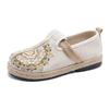 Fashion Ethnic Slippers Linen Chinese Style Embroidered Slippers for Women Summer Canvas Comfortable Espadrille Shoes Mules Flats