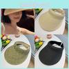 Summer Straw Women Woven Sun Hat With Big Brim And Uv Shield For Beach Outdoor