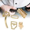 Pure Brass Belt Buckle Environmental Protection D shaped Buckle Set for Wasit Belt Accessories