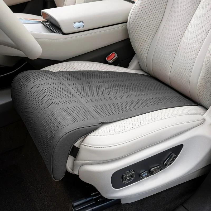 Repose-pieds Étendu pour Siège Auto Repose-jambes Conducteur et Passager Housse Universelle pour Siège Auto Cuir Respirant Antidérapant Couverture Sièges Auto