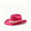 European and American Pearl Retro Woolen Top Hat Fashion Western Cowboy Hat Autumn and Winter British Jazz Hat