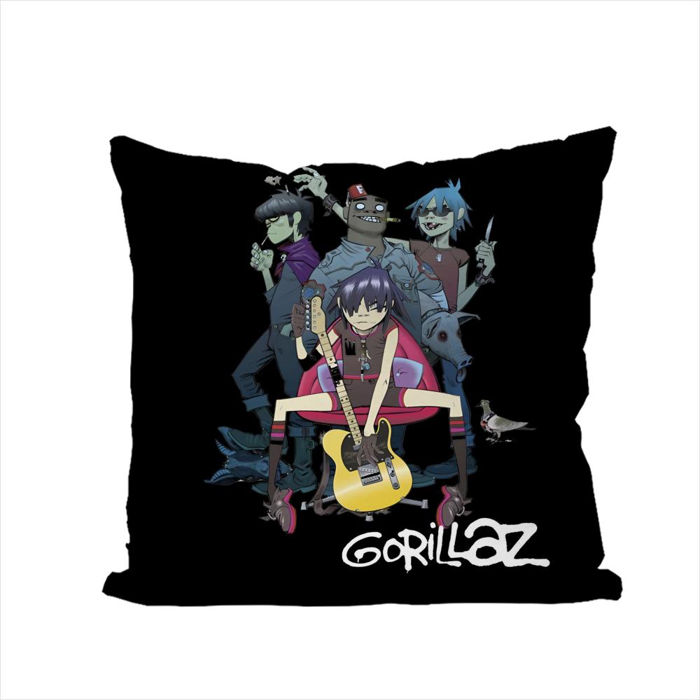 GGorillaz Music Pillow Case For Car Sofa Decorative Home Doublesided Print Plush Square Throw Pillow Cushion Cover