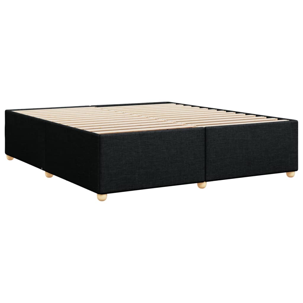 Bed Frame without Mattress Black 200x200 cm Fabric