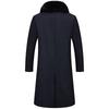 Men's Autumn & Winter Long Wool Business Coat with Velvet Lining – Thickened for Cold Protection